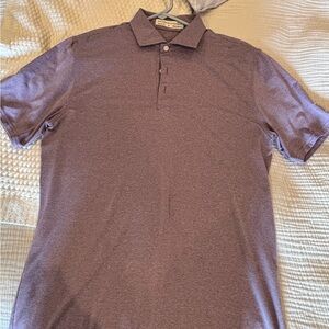 Holderness and Bourne Airation Polo in Heathered Purple
